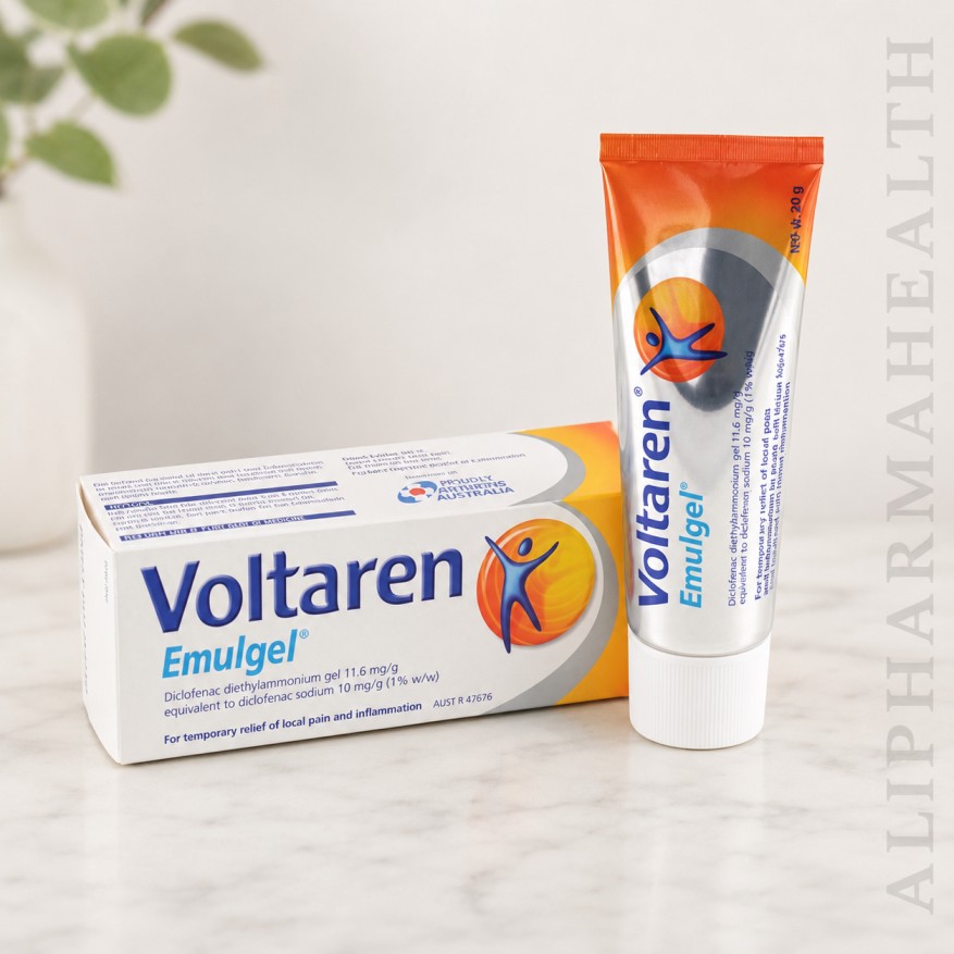 Voltaren Emulgel 100g with Diclofenac for temporary relief of muscle pain, joint pain, arthritis pain, sprains, strains, and back pain